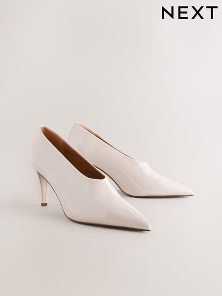 Bone Standard Fit Forever Comfort® Patent Point Toe High Cut Cone Heel Courts (E85135) | € 55