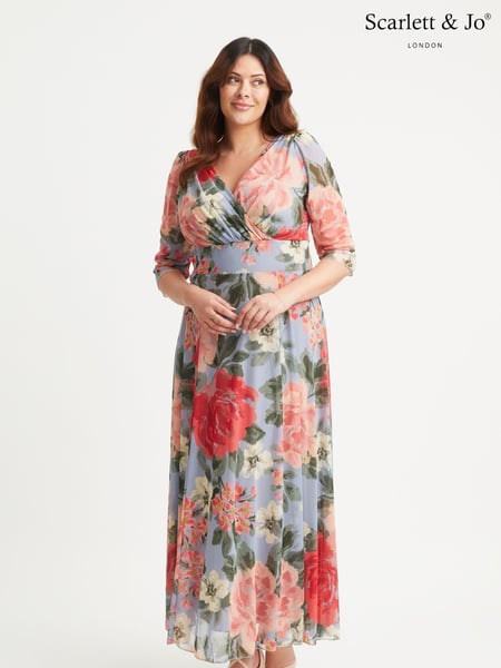 Scarlett & Jo Natural Verity Print Maxi Gown (E86033) | € 67