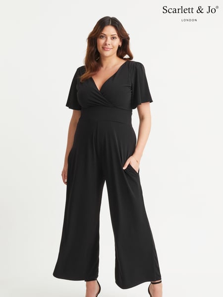 Scarlett & Jo Black Wrap Lounge Jumpsuit (E86923) | € 125