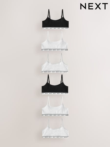 Black/White Strappy Crop Tops 7 Pack (5-16yrs) (E87084) | € 27 - € 37