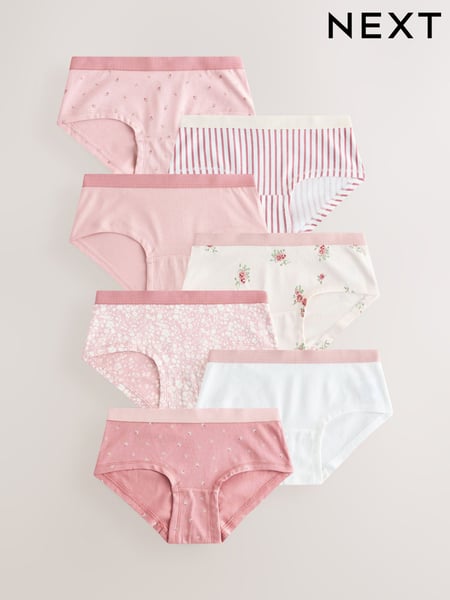 Pink Hipsters Briefs 7 Pack (2-16yrs) (E87088) | € 16 - € 22