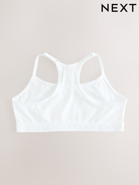 White Strappy Racer Back Crop Tops 3 Pack (5-16yrs) (E87103) | € 13 - € 17