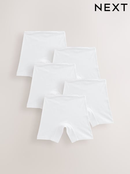 White Long Leg Short Briefs 5 Pack (2-16yrs) (E87107) | € 14 - € 23
