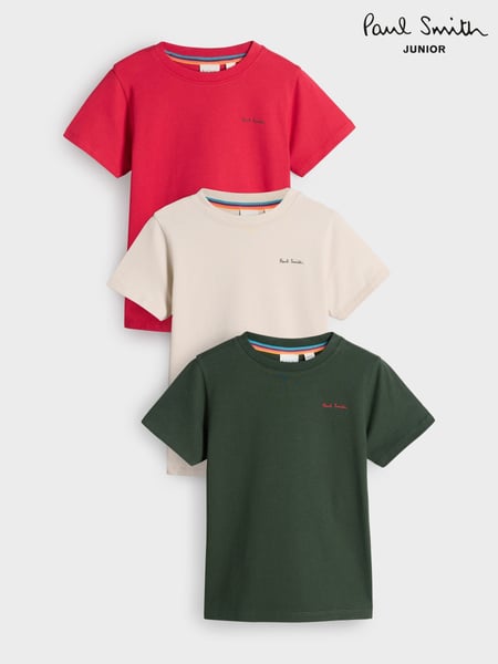 Paul Smith Junior Boys Signature T-Shirts 3 Pack (E87971) | € 50