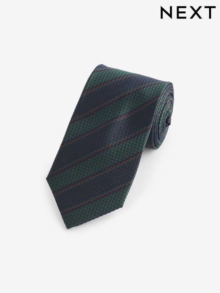 Forest Green Stripe Silk Design Tie (E88007) | € 23