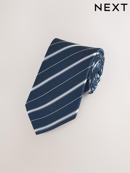 Navy Blue/White Stripe Pattern Tie (E88012) | € 21