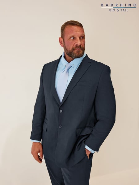 BadRhino Big & Tall Blue Plain Suit Jacket (E88691) | € 58