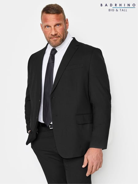BadRhino Big & Tall Black Plain Suit Jacket (E88692) | € 58
