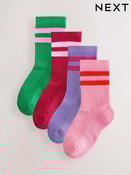 Multi 4 Pack Cotton Rich Cushioned Sole Ankle Socks (E88925) | € 10 - € 13