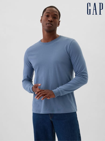 Gap Blue Long Sleeve Everyday 100% Cotton Crew Neck T-Shirt (E88994) | € 25