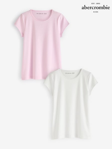 Abercrombie & Fitch Baby White/pink T-Shirt 2 Pack (E89050) | € 16 - € 18