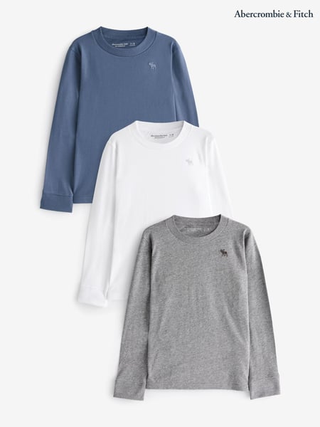 Abercrombie & Fitch 3 Pack Long Sleeve T-Shirts. (E89103) | € 62 - € 80