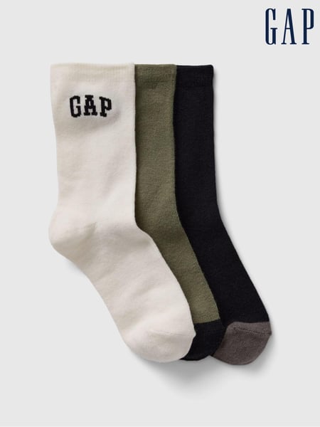 Gap Black Kids 3 Pack Logo Crew Socks (E89337) | € 16