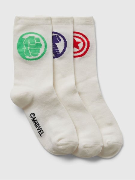 Gap White Kids 3 Pack Logo Crew Socks (E89338) | € 16