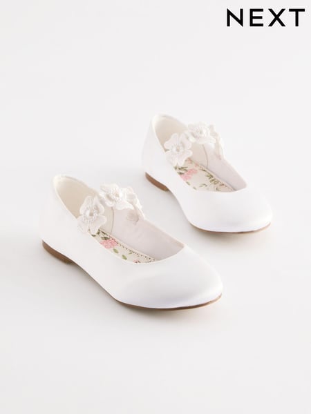 White Corsage Occasion Shoes (E91114) | € 33 - € 43