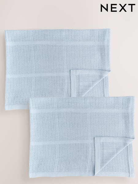 2 Pack 100% Cotton Baby Cellular Blanket (E91258) | 27 € - 45 €