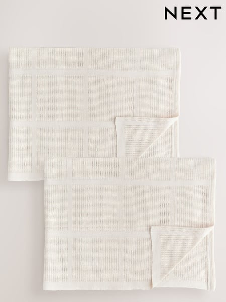 2 Pack 100% Cotton Baby Cellular Blanket (E91265) | 27 € - 45 €