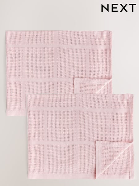 2 Pack 100% Cotton Baby Cellular Blanket (E91267) | 27 € - 45 €