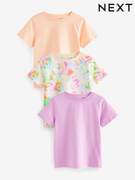 Purple/Orange 3 Pack T-Shirts (3-16yrs) (E91492) | € 16 - € 24