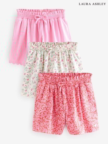 Laura Ashley Red/Pink 100% Cotton Jersey Shorts 3 Pack (E92380) | € 28 - € 34