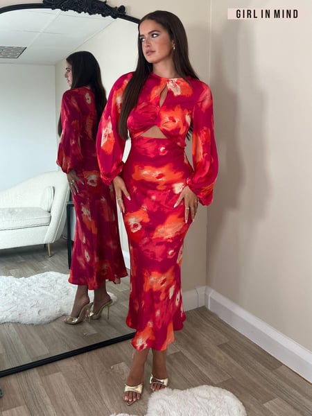 Girl In Mind Pink Clara Cutout Maxi Dress (E92784) | € 43