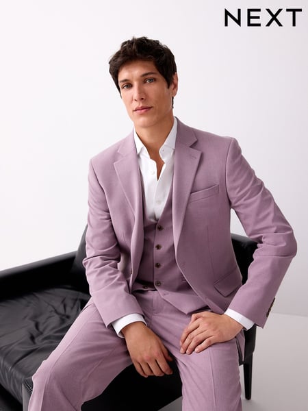 Pink Slim Fit Motionflex Stretch Suit Jacket (E93185) | € 118