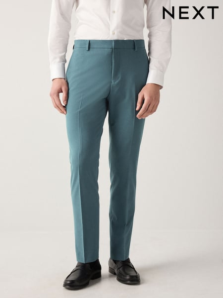 Teal Blue Skinny Fit Motionflex Stretch Suit Trousers (E93200) | € 60