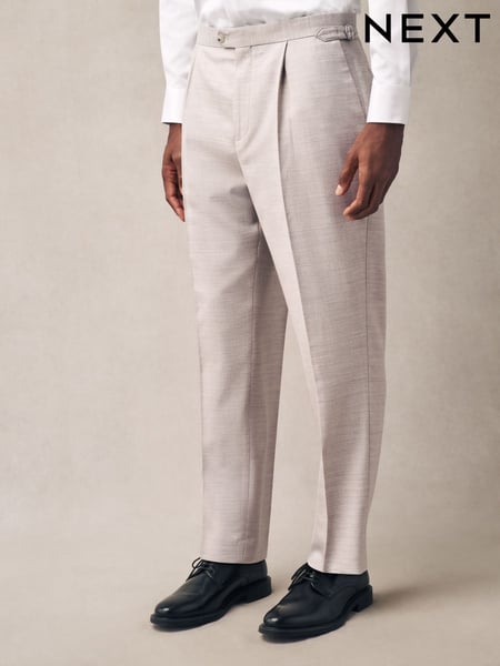 Stone Tailored Fit Texture Suit Trousers (E93236) | € 88