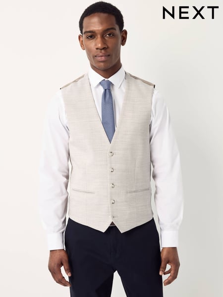 Stone Textured Suit Waistcoat (E93237) | € 88