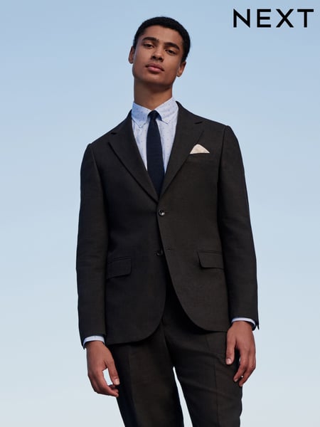 Brown Slim Fit Texture Suit Jacket (E93248) | € 148