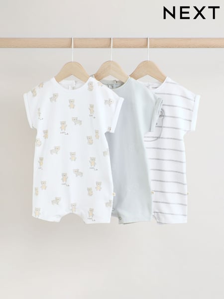 Grey Bear Baby Rompers 3 Pack (0mths-2yrs) (E93655) | € 24 - € 27