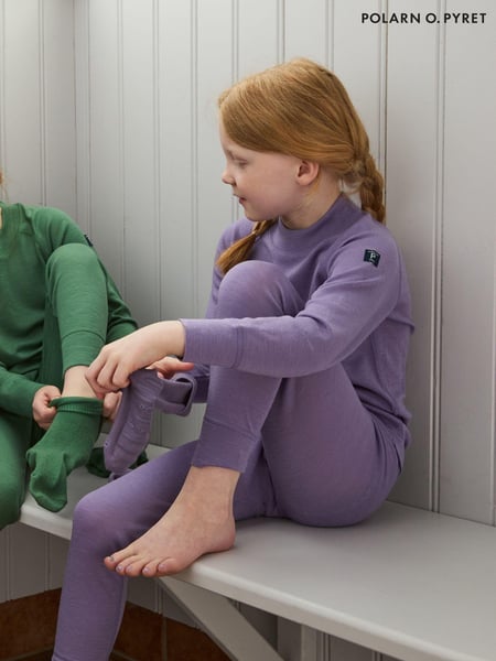 Polarn O. Pyret Purple Merino Wool Thermal Long Johns (E93901) | € 30