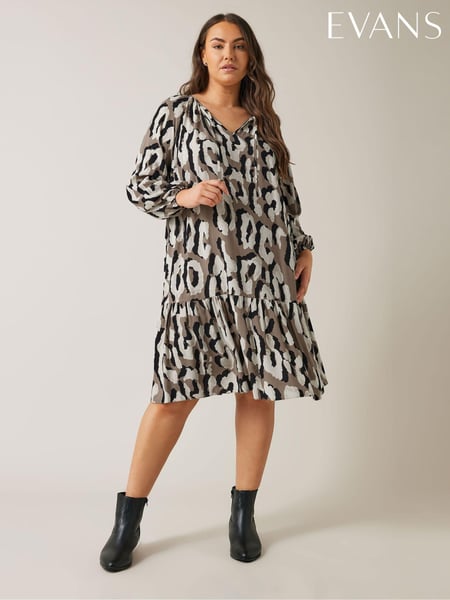 Evans Abstract Animal Print Mini Dress (E93933) | € 36