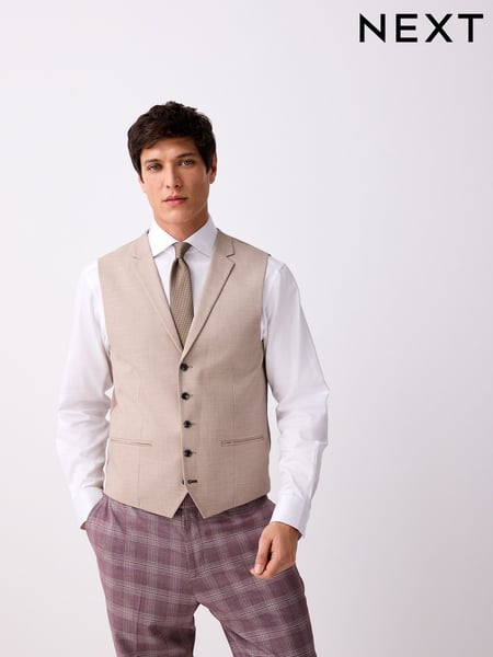 Stone Textured Suit Waistcoat (E94477) | € 75