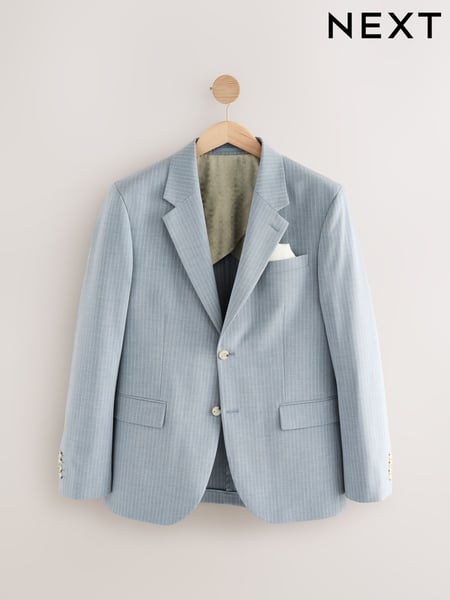 Blue Slim Fit Striped Suit Jacket (E94478) | € 133