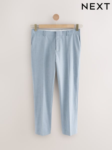 Blue Slim Fit Striped Suit Trousers (E94479) | € 75