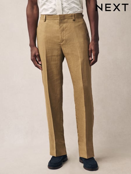Stone Slim Fit 100% Linen Suit Trousers (E94495) | € 103