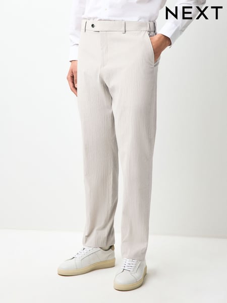 Neutral Slim Fit Striped Seersucker Suit Trousers (E94501) | € 75