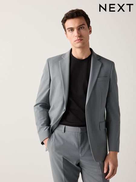 Grey Slim Fit Motionflex Stretch Suit Jacket (E94535) | € 118