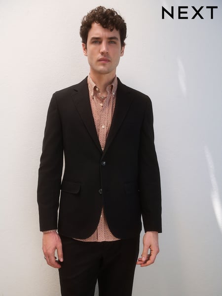 Black Slim Fit TENCEL™ Suit Jacket (E94548) | € 133