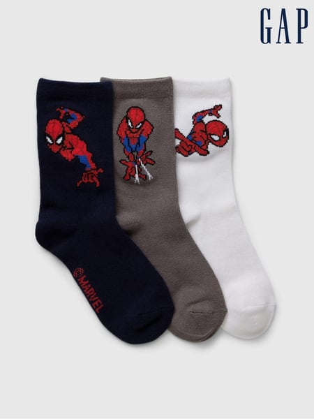 Gap Black/Grey Kids 3 Pack Marvel Spider-Man Crew Socks (E95949) | € 16