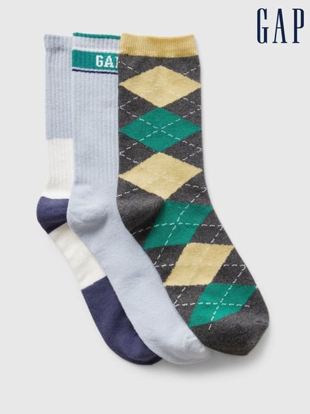 Gap Blue Kids 3 Pack Crew Socks (E95964) | € 12