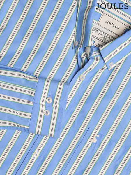 Joules Poplin Blue Stripe Classic Fit Shirt (E96057) | € 70