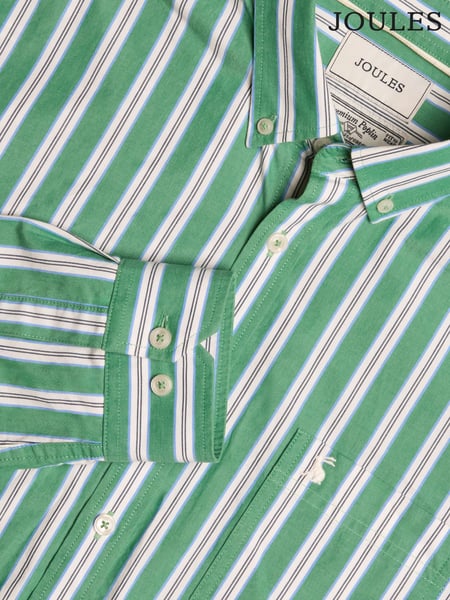 Joules Poplin Green Stripe Classic Fit Shirt (E96058) | € 70