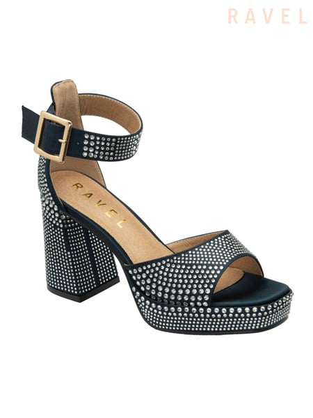 Ravel Blue Satin Heeled Sandals (E96354) | € 101