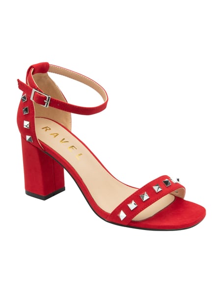 Ravel Red Open Toe Block Heel Sandals (E96382) | € 50