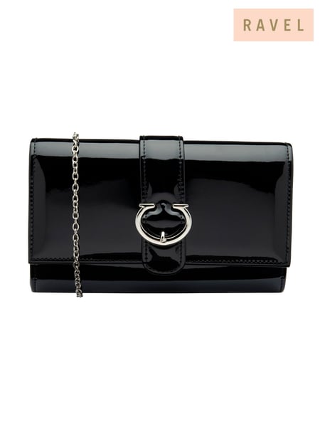 Ravel Berry/Black Clutch Bag with Chain (E96387) | € 70