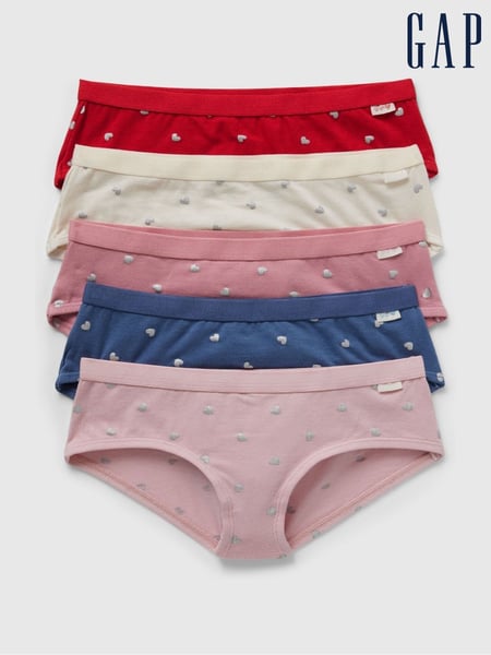 Gap Cream Cotton Hipster Briefs 5 Pack (4-12yrs) (E97230) | € 31