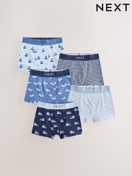Blue Vehicle Print Trunks 5 Pack (1.5-12yrs) (E98860) | € 20 - € 21