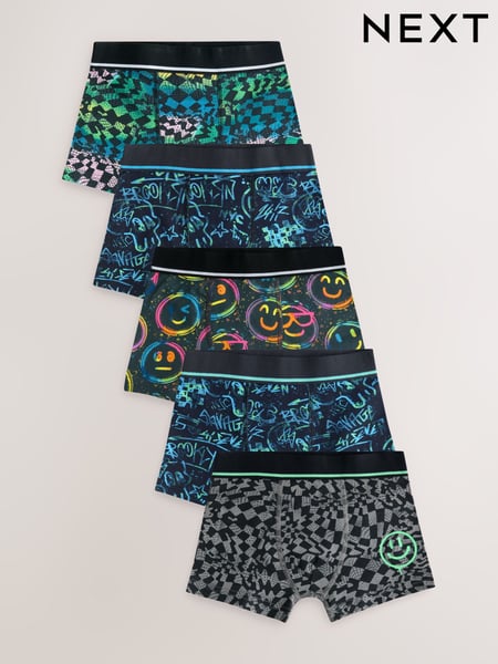 Multi Grafitti Print Trunks 5 Pack (2-16yrs) (E98877) | € 20 - € 27